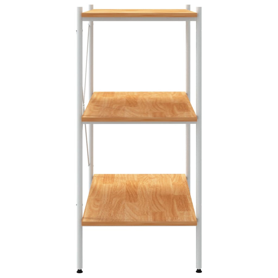 Opbergrek 3-Laags Kleurig 80 x 40 x 92 cm Wit en eiken