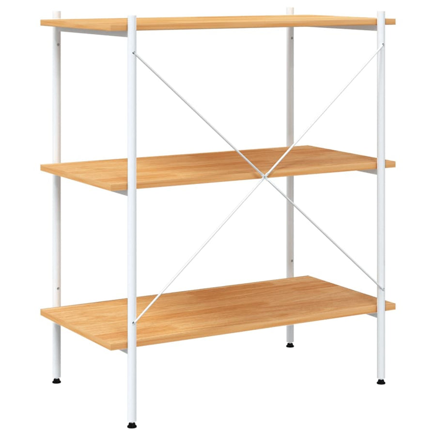 Opbergrek 3-Laags Kleurig 80 x 40 x 92 cm Wit en eiken