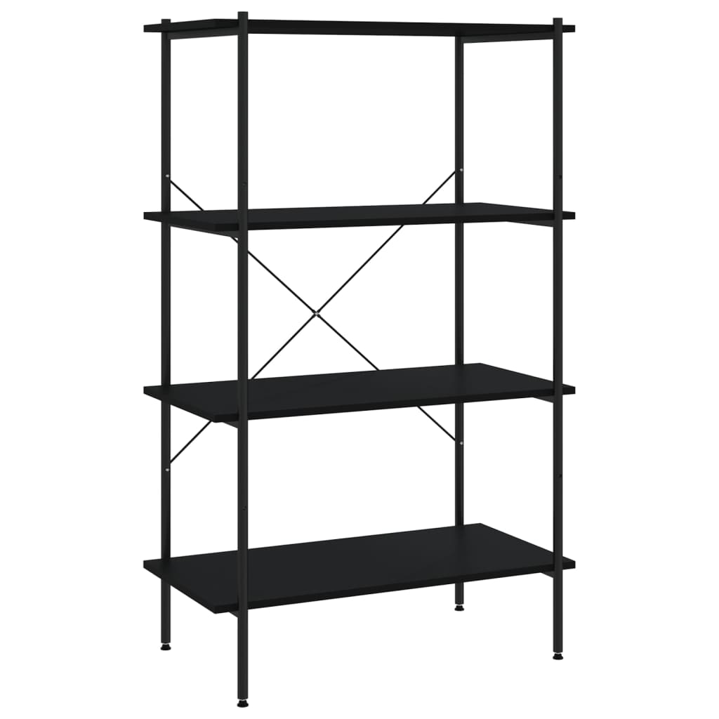 Opbergrek 4-Laags 80 x 40 x 130 cm Zwart