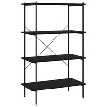 Opbergrek 4-Laags 80 x 40 x 130 cm Zwart