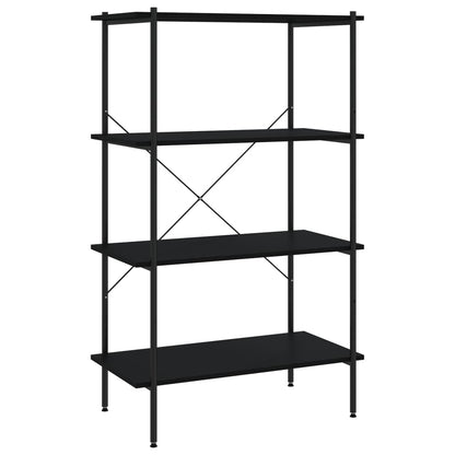 Opbergrek 4-Laags 80 x 40 x 130 cm Zwart
