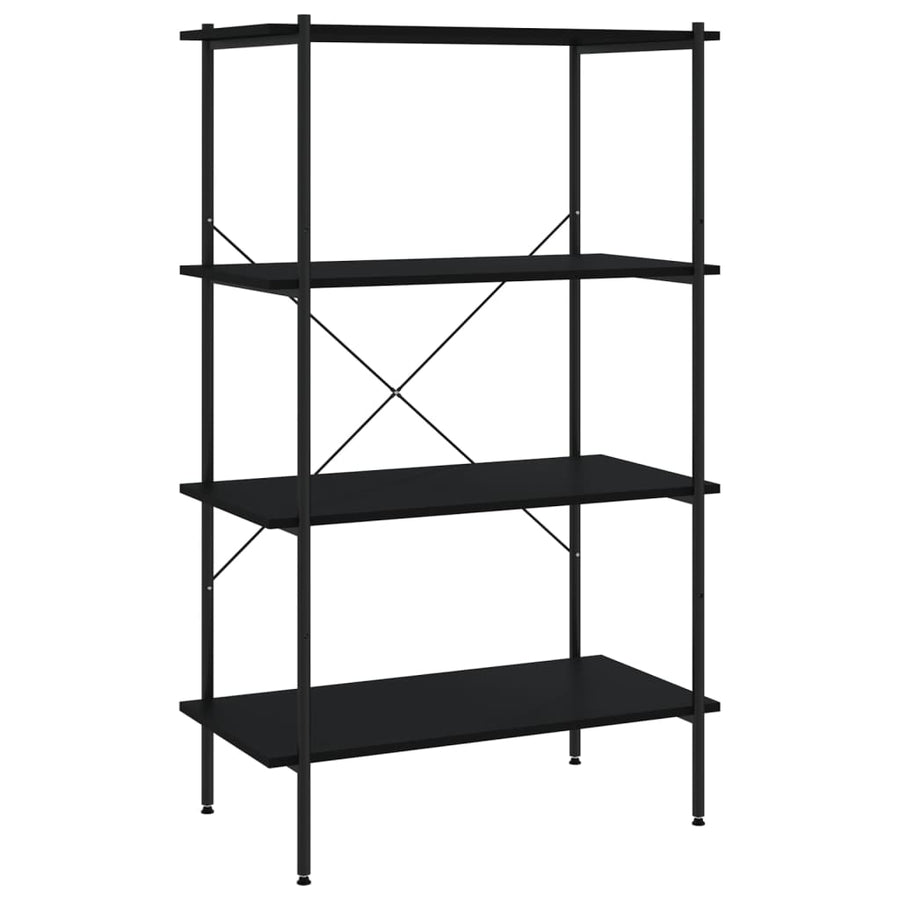Opbergrek 4-Laags 80 x 40 x 130 cm Zwart