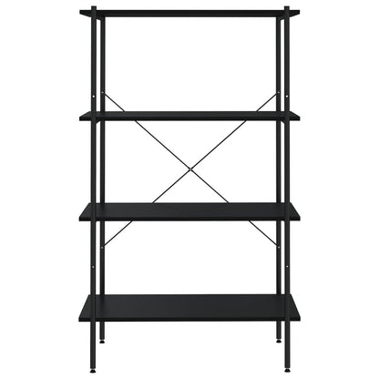 Opbergrek 4-Laags 80 x 40 x 130 cm Zwart