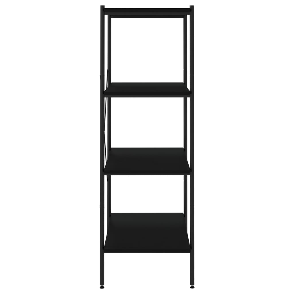 Opbergrek 4-Laags 80 x 40 x 130 cm Zwart