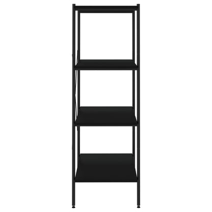 Opbergrek 4-Laags 80 x 40 x 130 cm Zwart