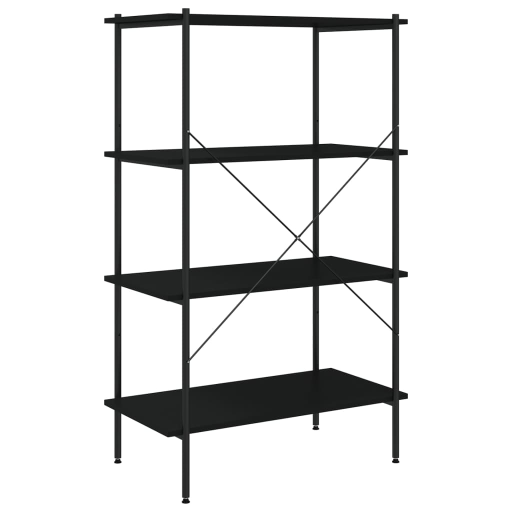 Opbergrek 4-Laags 80 x 40 x 130 cm Zwart