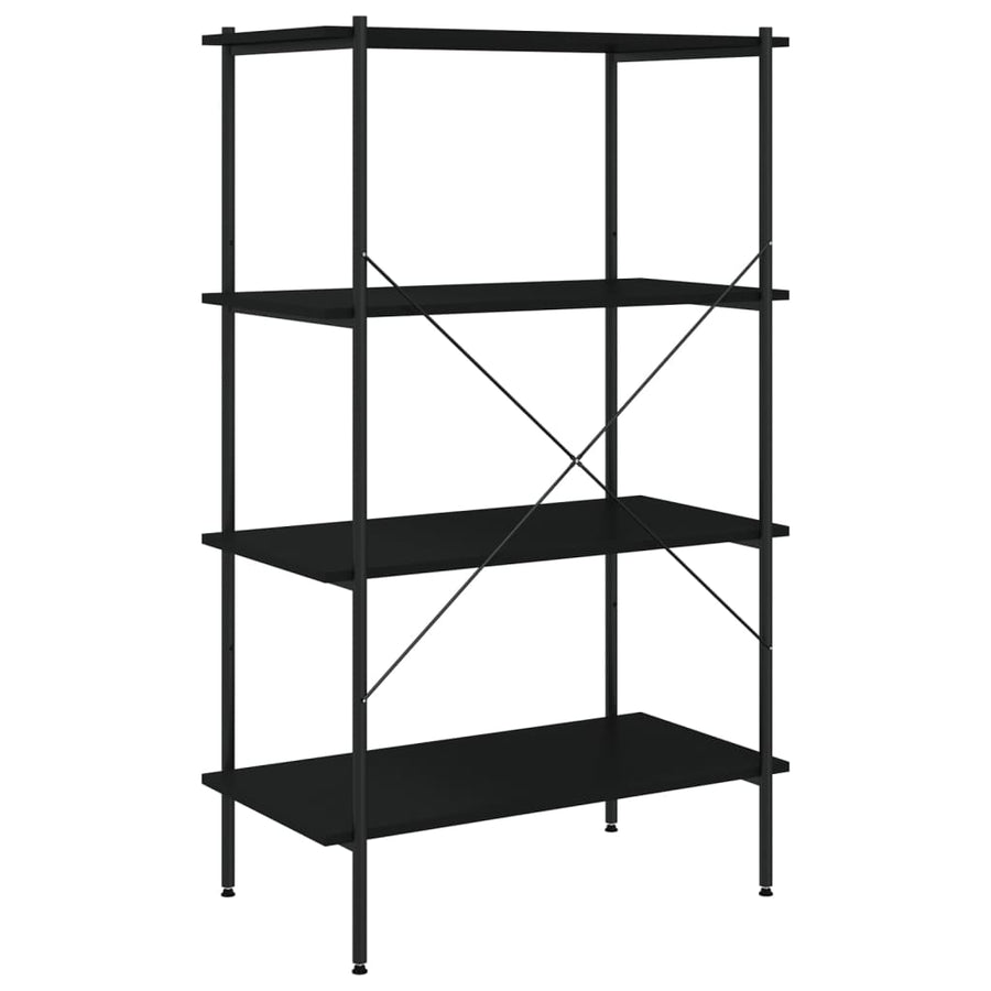 Opbergrek 4-Laags 80 x 40 x 130 cm Zwart