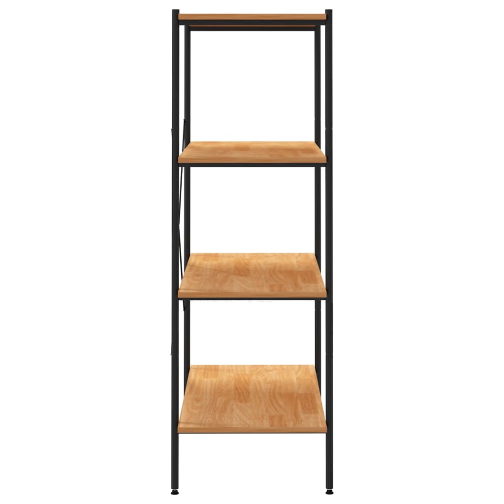 Opbergrek 4-Laags Kleurig 80 x 40 x 130 cm Zwart en eiken