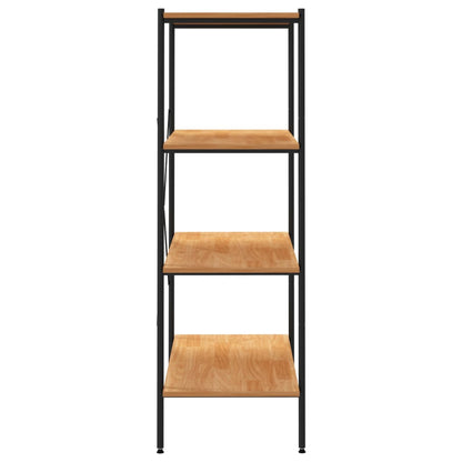 Opbergrek 4-Laags Kleurig 80 x 40 x 130 cm Zwart en eiken