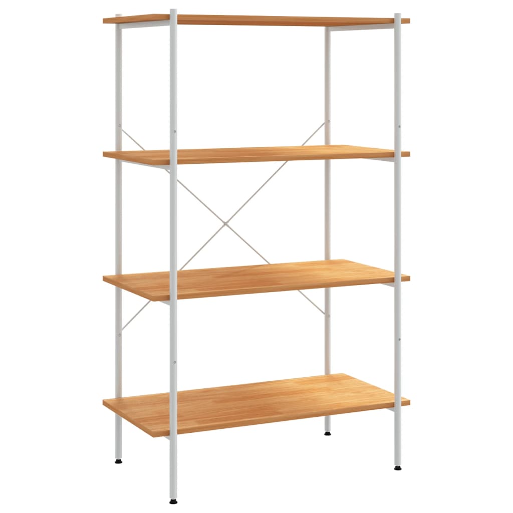 Opbergrek 4-Laags Kleurig 80 x 40 x 130 cm Wit en eiken
