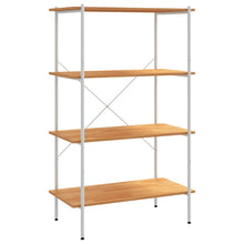 Opbergrek 4-Laags Kleurig 80 x 40 x 130 cm Wit en eiken