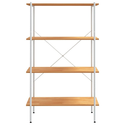 Opbergrek 4-Laags Kleurig 80 x 40 x 130 cm Wit en eiken