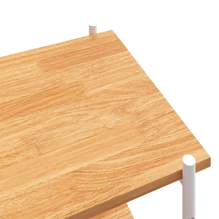 Opbergrek 4-Laags Kleurig 80 x 40 x 130 cm Wit en eiken
