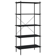 Opbergrek 5-Laags 80 x 40 x 163 cm Zwart
