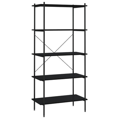 Opbergrek 5-Laags 80 x 40 x 163 cm Zwart