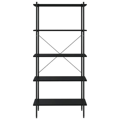 Opbergrek 5-Laags 80 x 40 x 163 cm Zwart