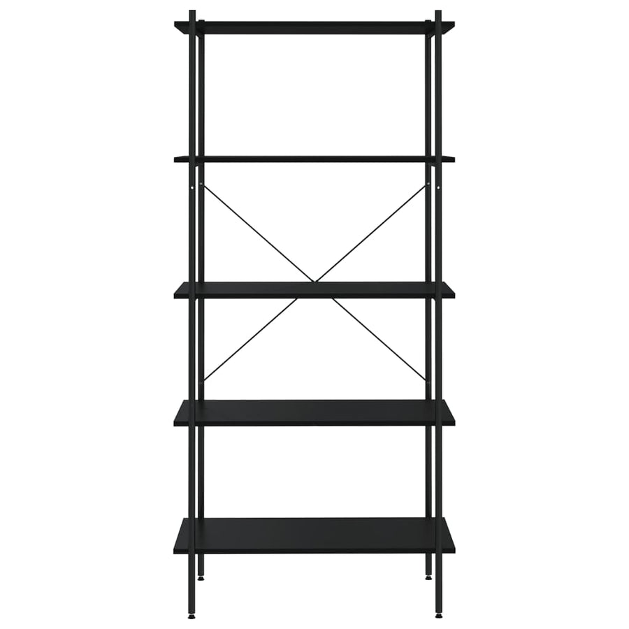 Opbergrek 5-Laags 80 x 40 x 163 cm Zwart
