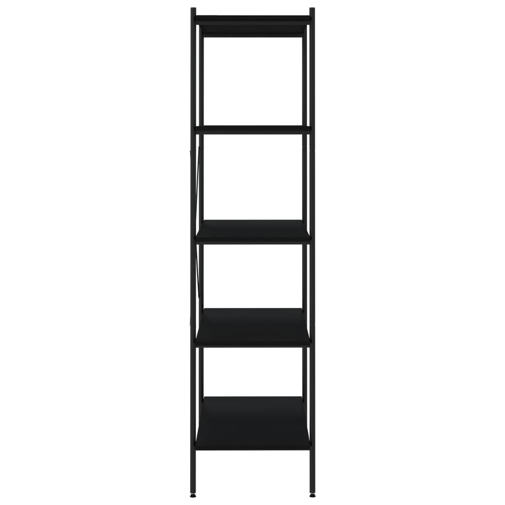 Opbergrek 5-Laags 80 x 40 x 163 cm Zwart