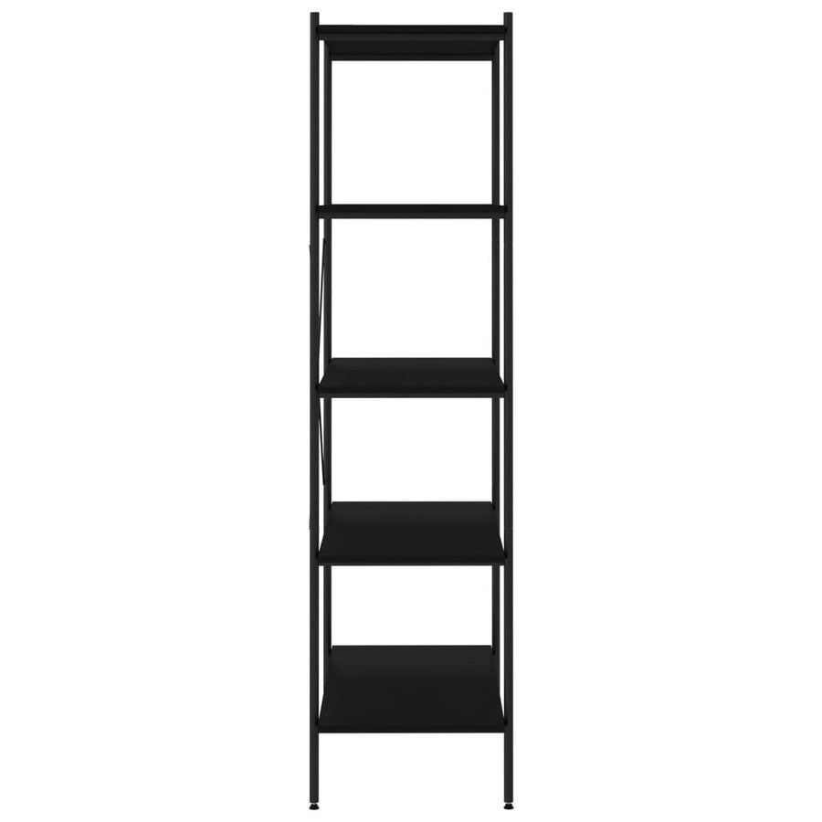 Opbergrek 5-Laags 80 x 40 x 163 cm Zwart