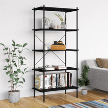 Opbergrek 5-Laags 80 x 40 x 163 cm Zwart