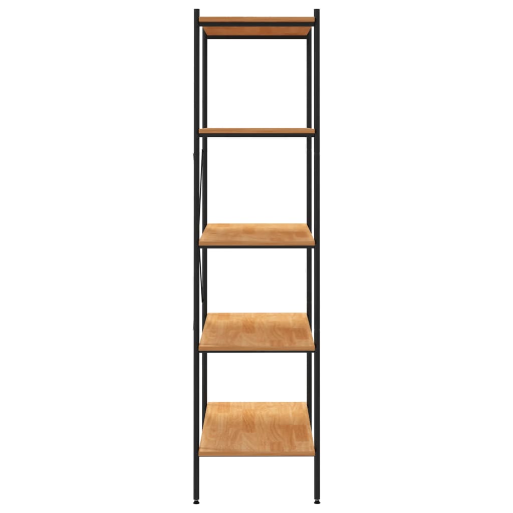 Opbergrek 5-Laags Kleurig 80 x 40 x 163 cm Zwart en eiken