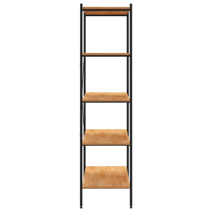 Opbergrek 5-Laags Kleurig 80 x 40 x 163 cm Zwart en eiken