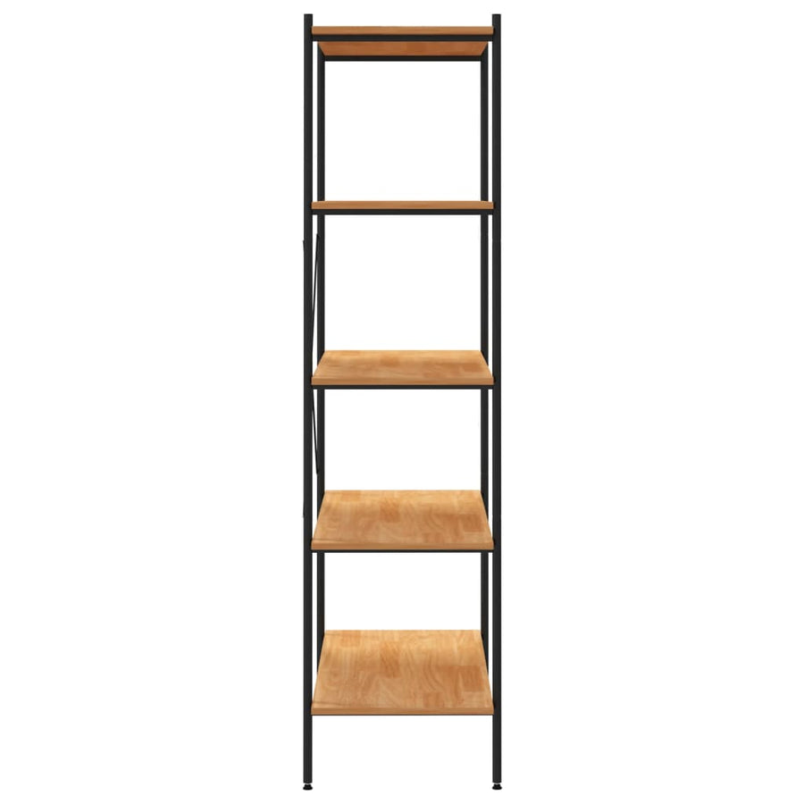 Opbergrek 5-Laags Kleurig 80 x 40 x 163 cm Zwart en eiken