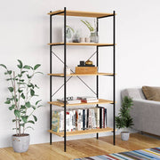 Opbergrek 5-laags 80x40x163 cm zwart eiken