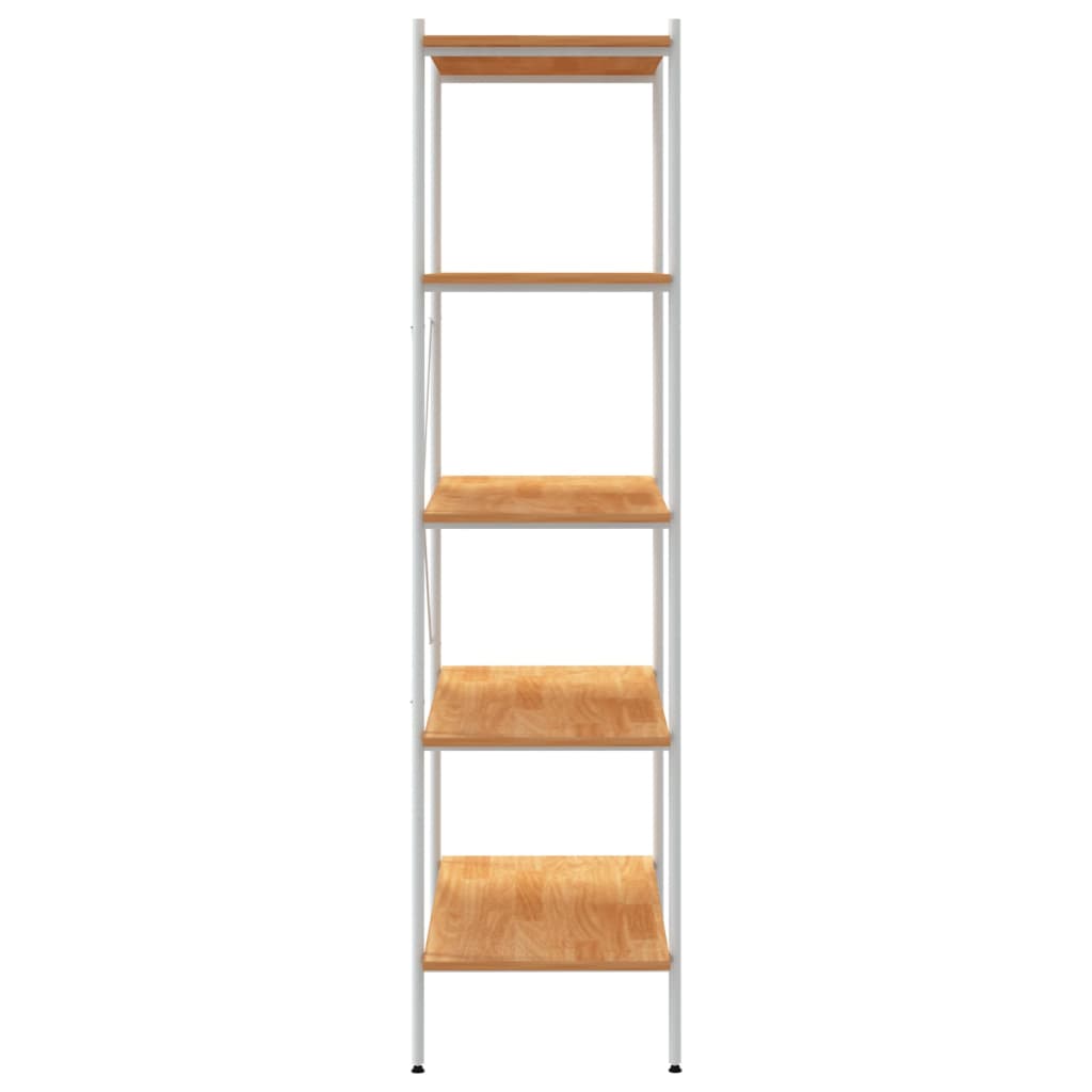 Opbergrek 5-Laags Kleurig 80 x 40 x 163 cm Wit en eiken