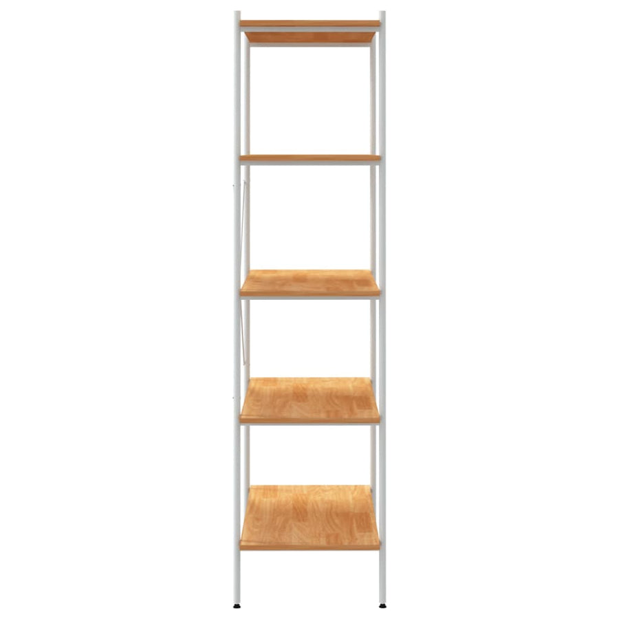 Opbergrek 5-Laags Kleurig 80 x 40 x 163 cm Wit en eiken