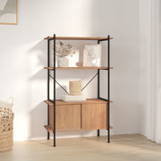Opbergrek met kast 80x40x130 cm staal hout