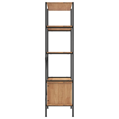Opbergrek 5-Laags Met Kast 80X40X163 Cm Staal En Bewerkt Hout
