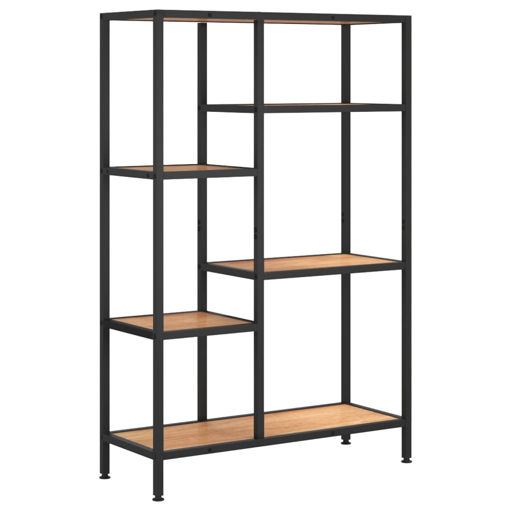 Boekenkast 80X30X120 Cm Staal En Bewerkt Hout