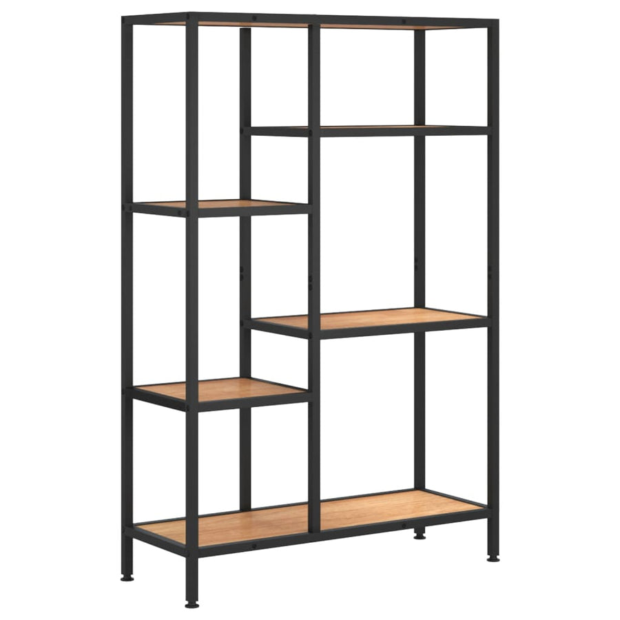 Boekenkast 80X30X120 Cm Staal En Bewerkt Hout