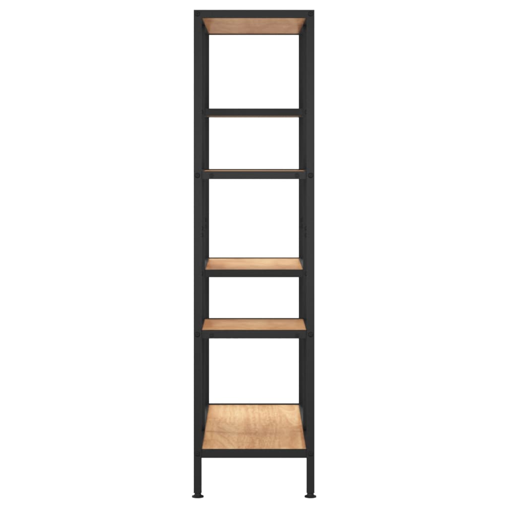 Boekenkast 80X30X120 Cm Staal En Bewerkt Hout