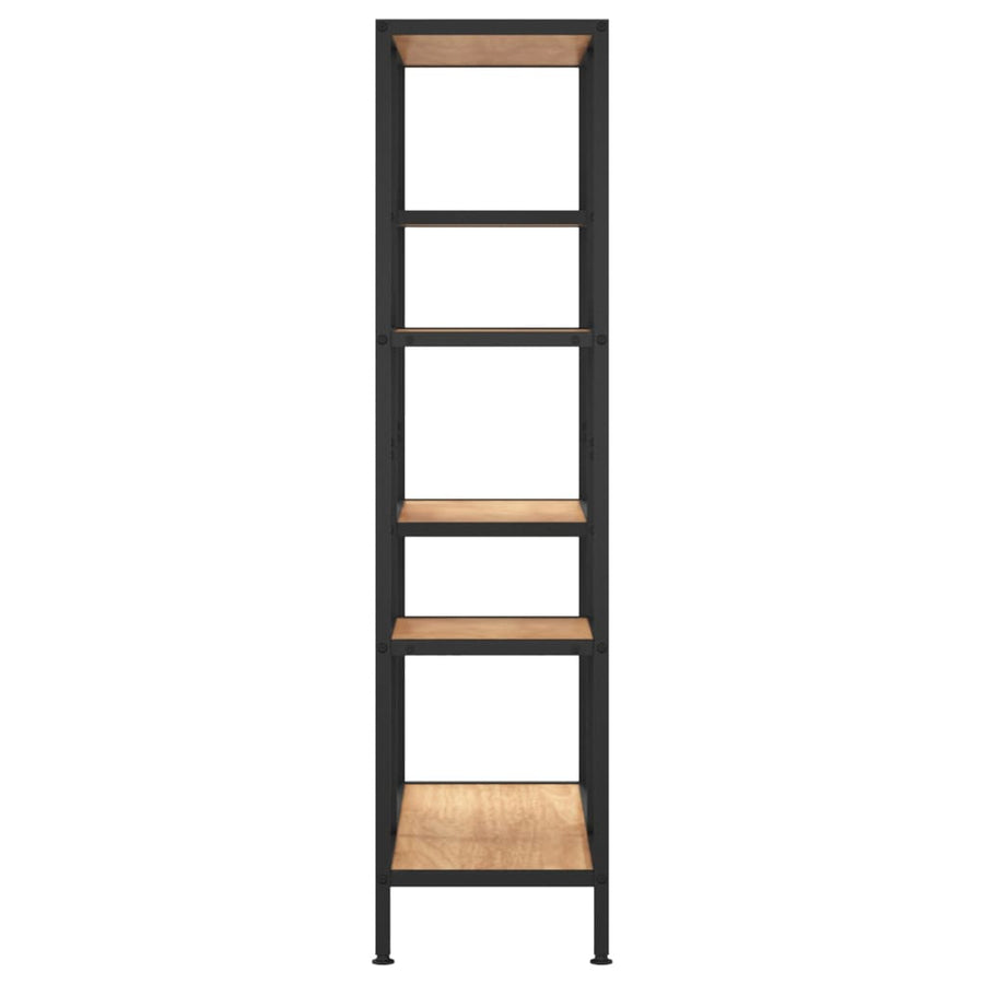Boekenkast 80X30X120 Cm Staal En Bewerkt Hout