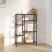 Boekenkast 80x30x120 cm staal bewerkt hout