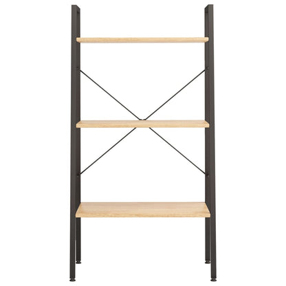 Opbergmeubel Met 3 Lagen 56X35X108 Cm Lichtbruin En Zwart