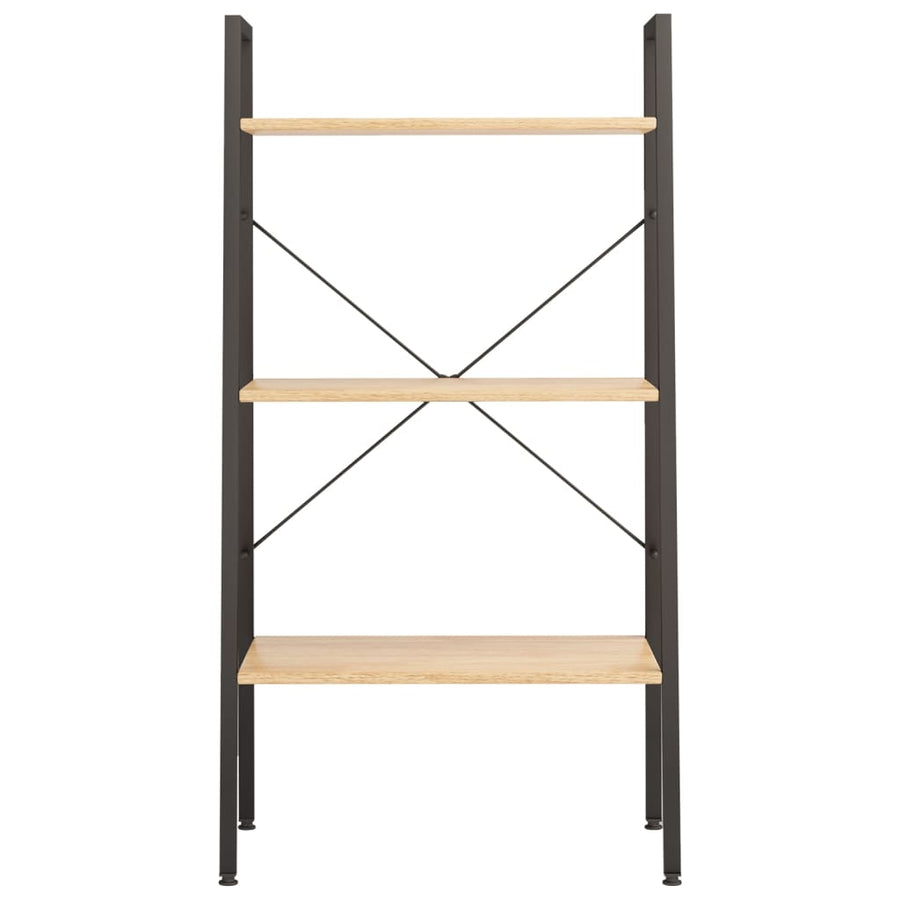 Opbergmeubel Met 3 Lagen 56X35X108 Cm Lichtbruin En Zwart