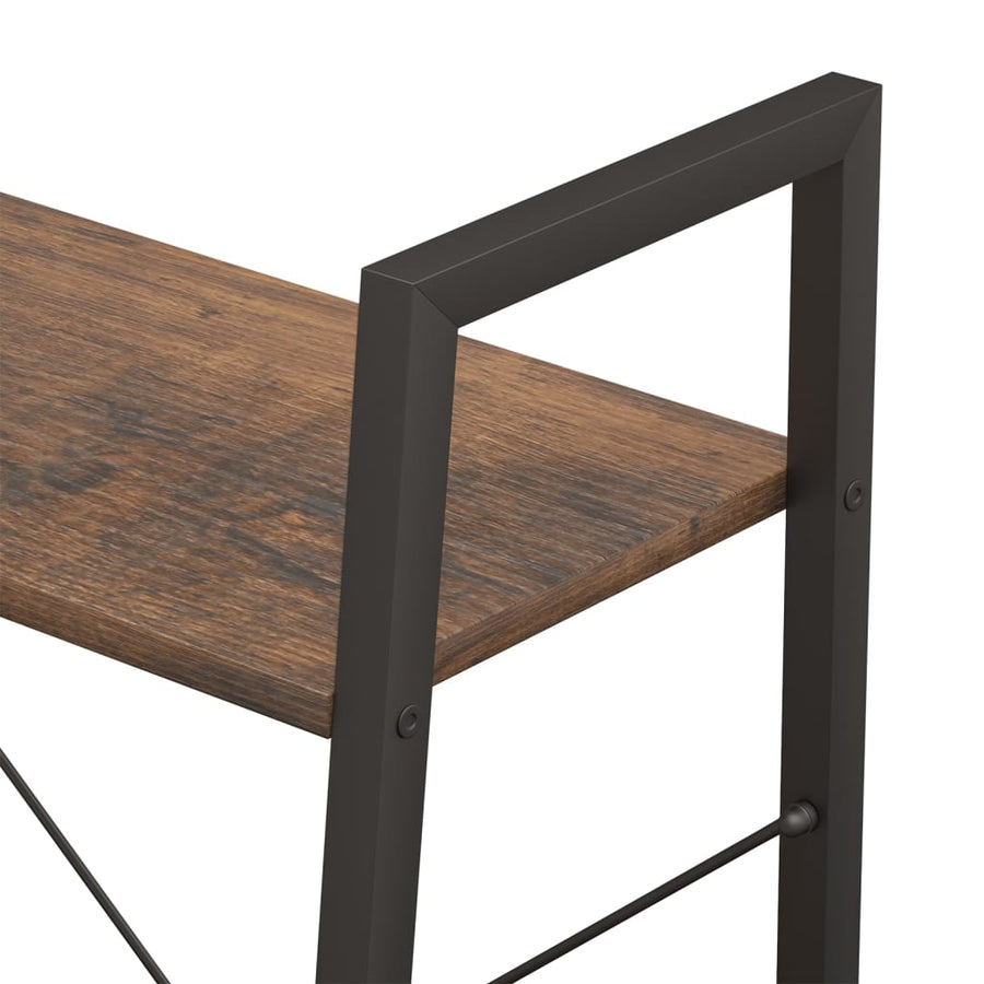 Opbergmeubel Met 3 Lagen 56X35X108 Cm Donkerbruin En Zwart