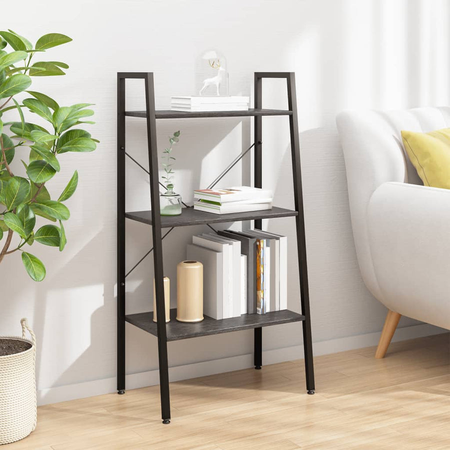 Opbergmeubel Met 3 Lagen 56 x 35 x 108 cm Zwart