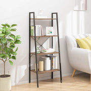 Ladderrek 56x35x140 cm donkerbruin zwart