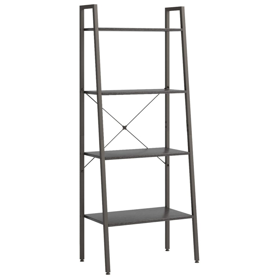 Opbergmeubel Met 4 Schappen 56X35X140 Cm Zwart