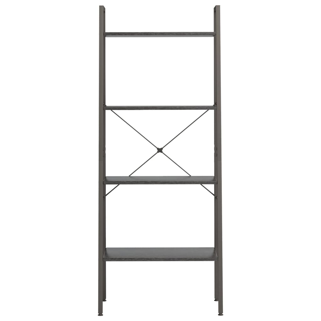 Opbergmeubel Met 4 Schappen 56X35X140 Cm Zwart