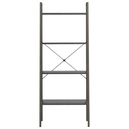 Opbergmeubel Met 4 Schappen 56X35X140 Cm Zwart