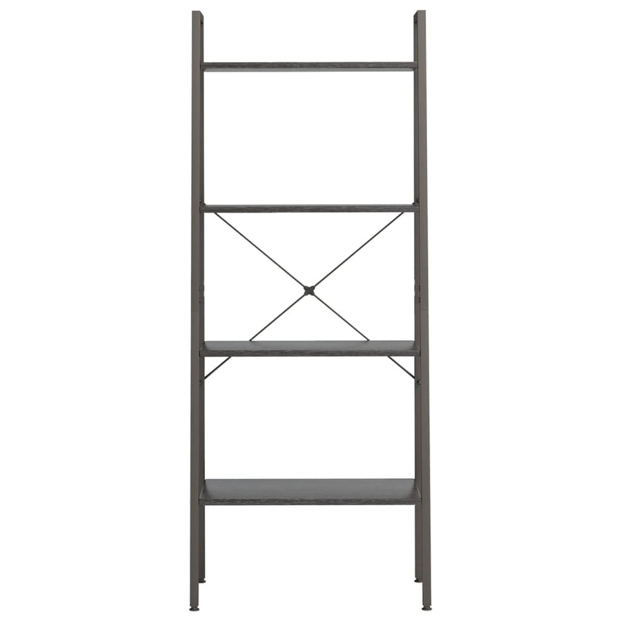 Opbergmeubel Met 4 Schappen 56X35X140 Cm Zwart
