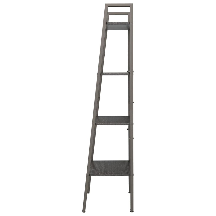 Opbergmeubel Met 4 Schappen 56X35X140 Cm Zwart