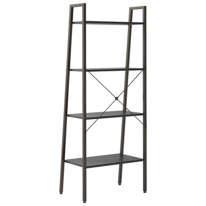 Opbergmeubel Met 4 Schappen 56X35X140 Cm Zwart