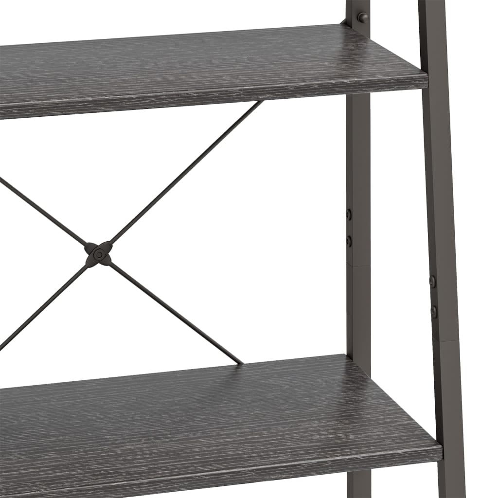 Opbergmeubel Met 4 Schappen 56X35X140 Cm Zwart