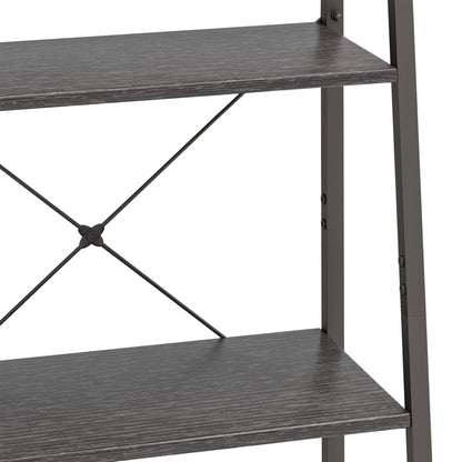 Opbergmeubel Met 4 Schappen 56X35X140 Cm Zwart